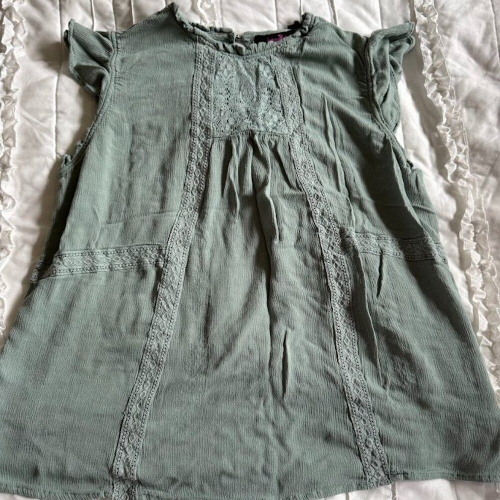 Lorena Rose Womens XL Mint Green Sleeveless Blouse